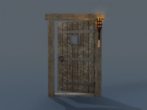 Medieval Door Pop 3D Model
