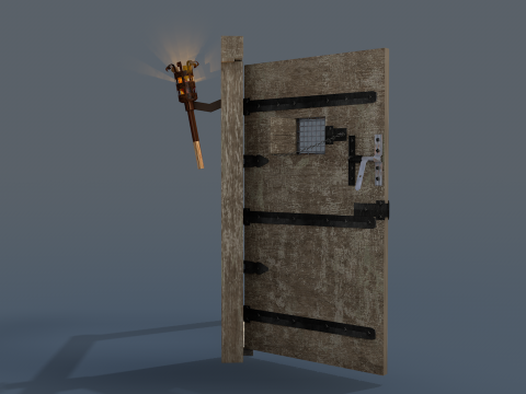 Medieval Door Pop 3D Model