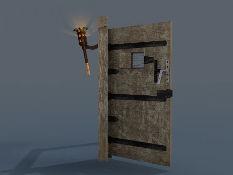 Medieval Door Pop 3D Model