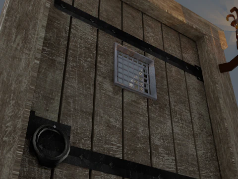 Medieval Door Pop 3D Model