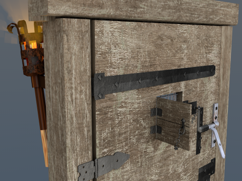 Medieval Door Pop 3D Model