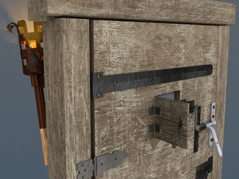 Medieval Door Pop 3D Model