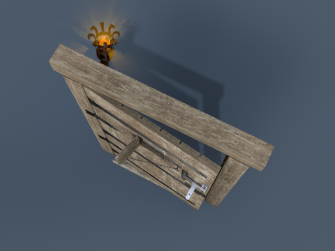 Medieval Door Pop 3D Model