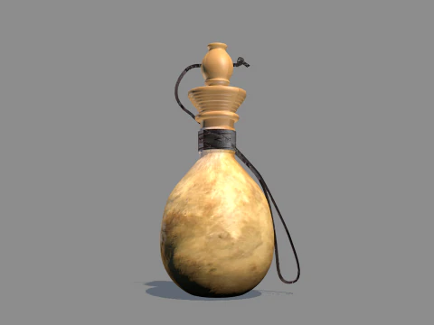 Medieval Gourd Water 3D Model