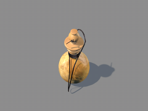 Medieval Gourd Water 3D Model