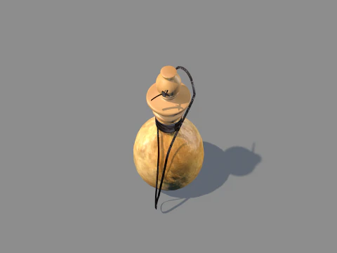 Medieval Gourd Water 3D Model