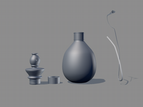 Medieval Gourd Water 3D Model