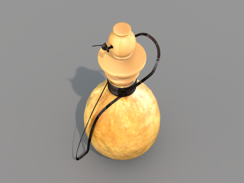 Medieval Gourd Water 3D Model