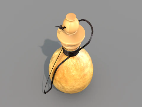 Medieval Gourd Water 3D Model
