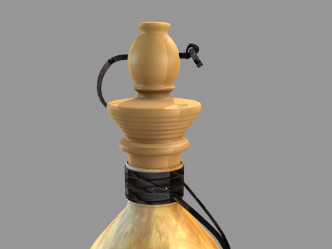 Medieval Gourd Water 3D Model