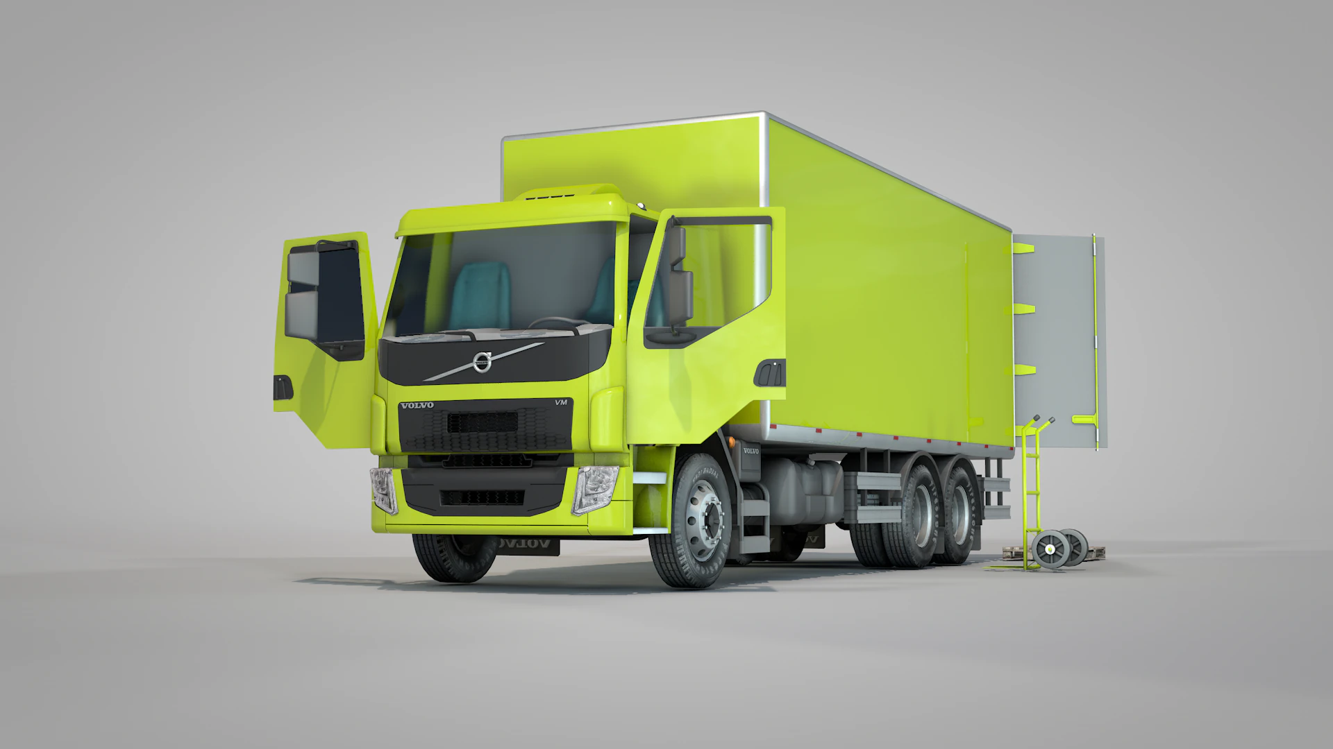 Volvo Truck Box 3D Model .c4d .max .obj .3ds .fbx .stl .blend 