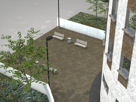 Commercial Cylindrical Building 3D 모델