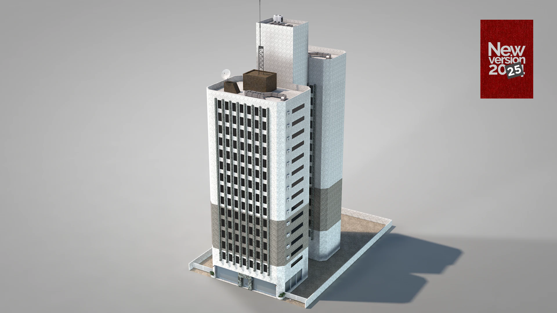 Edif&iacute;cio de apartamentos 14&ordm; andar Modelo 3D .c4d .max .obj .3ds .fbx .stl .blend 