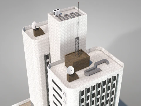 Edif&iacute;cio de apartamentos 14&ordm; andar Modelo 3D
