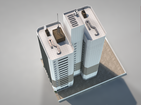Apartment Building Floors 14 Modelo 3D