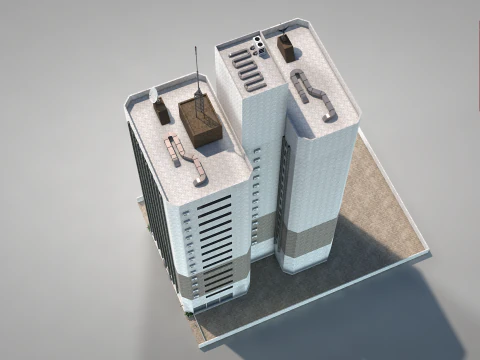 Edif&iacute;cio de apartamentos 14&ordm; andar Modelo 3D