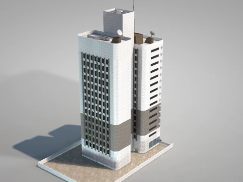 Edif&iacute;cio de apartamentos 14&ordm; andar Modelo 3D