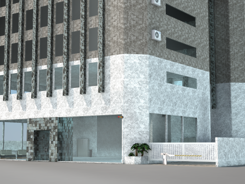 Apartment Building Floors 14 Modelo 3D
