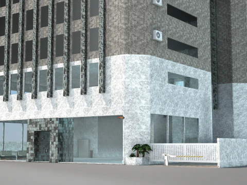 Edif&iacute;cio de apartamentos 14&ordm; andar Modelo 3D