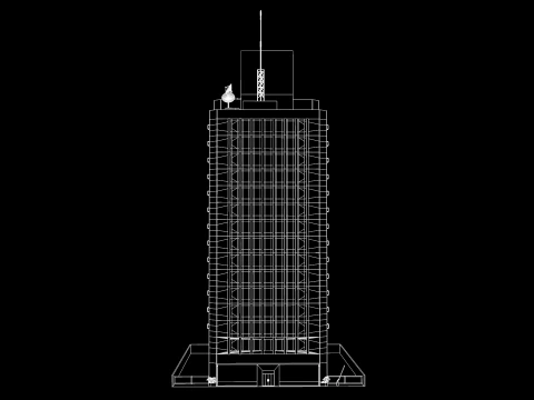 Edif&iacute;cio de apartamentos 14&ordm; andar Modelo 3D
