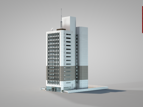 Apartment Building Floors 14 Modelo 3D