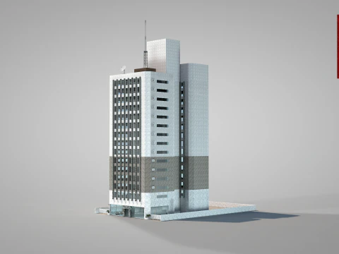 Edif&iacute;cio de apartamentos 14&ordm; andar Modelo 3D
