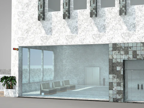Edif&iacute;cio de apartamentos 14&ordm; andar Modelo 3D