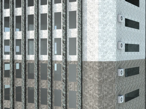 Edif&iacute;cio de apartamentos 14&ordm; andar Modelo 3D