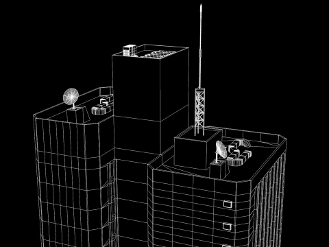 Edif&iacute;cio de apartamentos 14&ordm; andar Modelo 3D