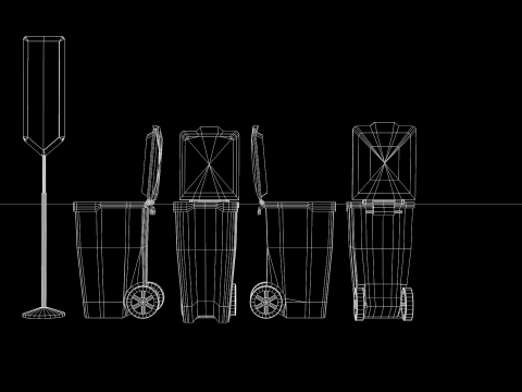 Recycling Bins 3D Модель