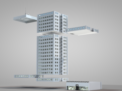 Apartment Building OS 3D-Modell