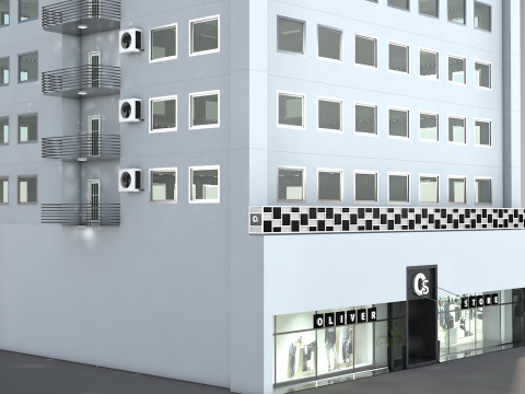 Apartment Building OS 3D Model