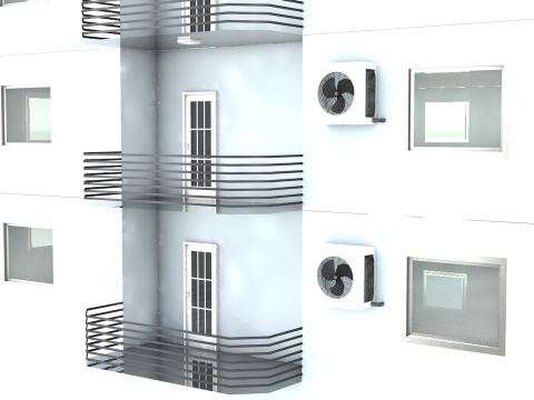 Apartment Building OS 3D Model