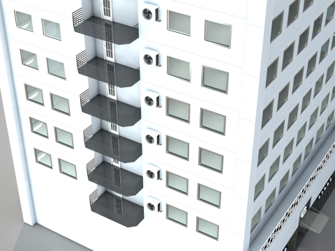 Apartment Building OS 3D Model