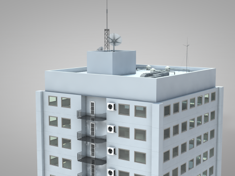 Apartment Building OS 3D Model