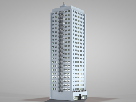 Apartment Building OS 3D Model