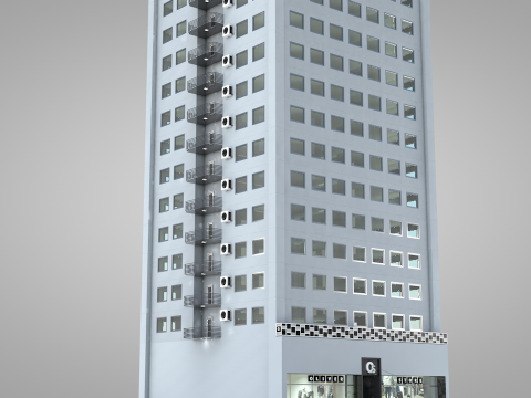 Apartment Building OS 3D Model