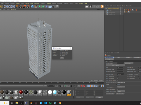 Apartment Building OS 3D Model