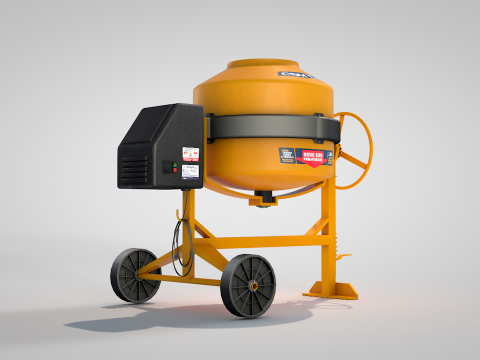 Concrete Mixer 400 Liters 3D Model