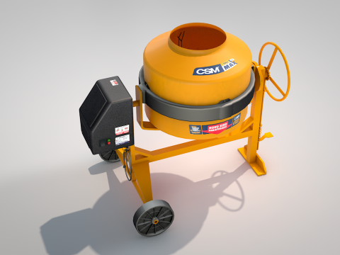 Concrete Mixer 400 Liters Modelo 3D