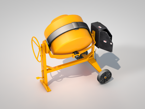 Concrete Mixer 400 Liters Modelo 3D
