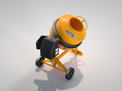 Concrete Mixer 400 Liters Modelo 3D