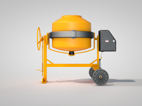 Concrete Mixer 400 Liters Modelo 3D