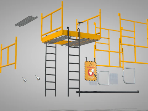 Construction Scaffolding 3D Model