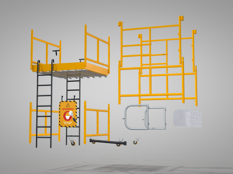 Construction Scaffolding 3D Model