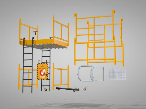 Construction Scaffolding 3D Model