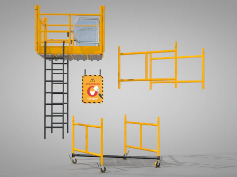 Construction Scaffolding 3D Model