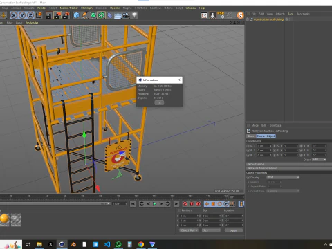 Construction Scaffolding 3D Model