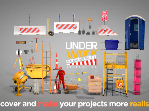 Construction Scaffolding 3D Model