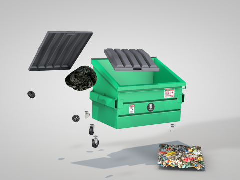Garbage Container 3D-Modell